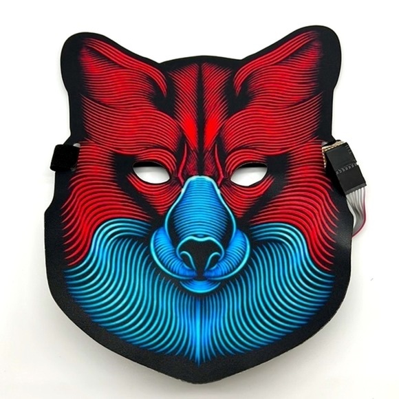 Luxtrada- NWT Carnival Festival Sound & Motion Activated LED (4) Masks Light Up - Picture 5 of 14